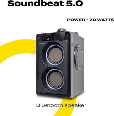 Overmax Soundbeat 5.0 Bluetooth-Lautsprecher, USB, SD, AUX Radio, 20 W, Karaoke-Funktion, Wiedergabe