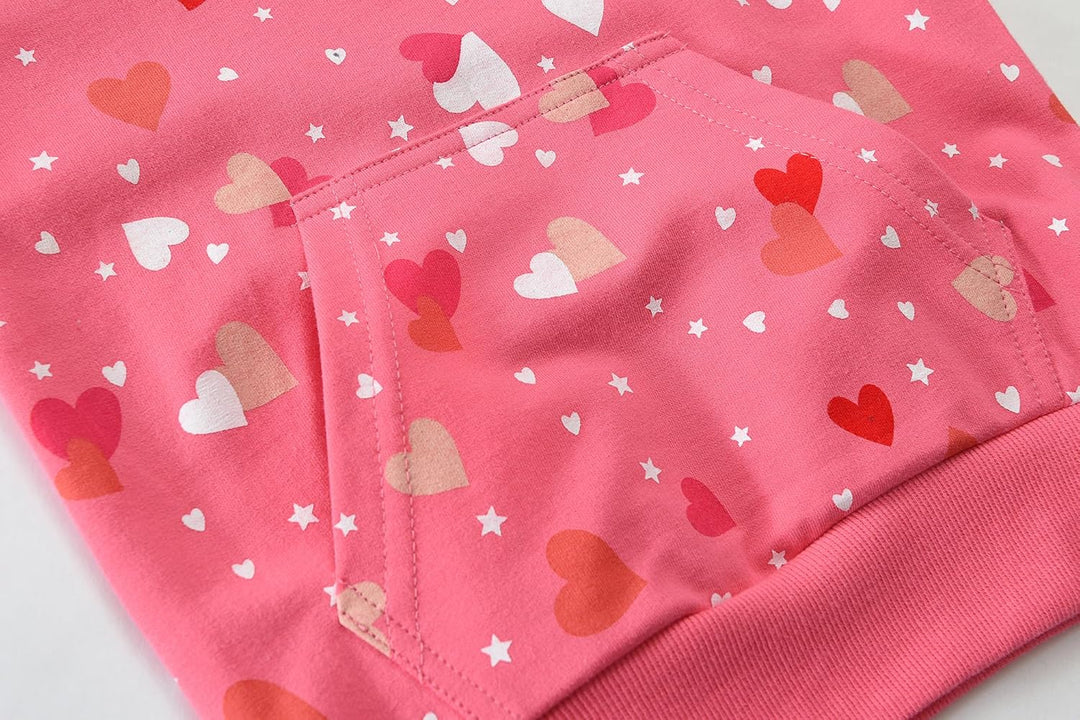 CM-Kid Kapuzenpullover Mädchen Langarm Hoodie Bunt Kinder Sweatshirts Baumwolle Warm Tops 1-7 Jahre