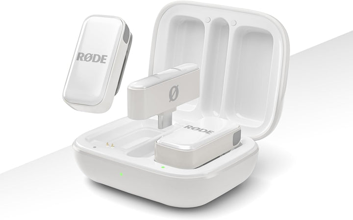 Rode Wireless Micro Drahtloses Mikrofon-System USB-C Weiss für Smartphones mit keepdrum Mikrofasertu