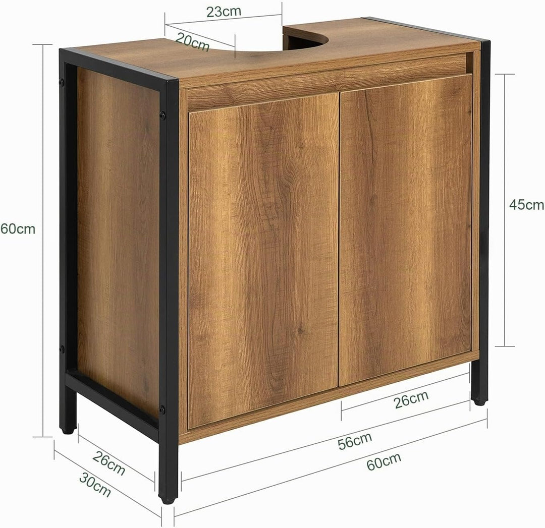 SoBuy BZR63-II-PF Waschbeckenunterschrank Badschrank Waschtisch Unterschrank Badmöbel Vintage BHT ca