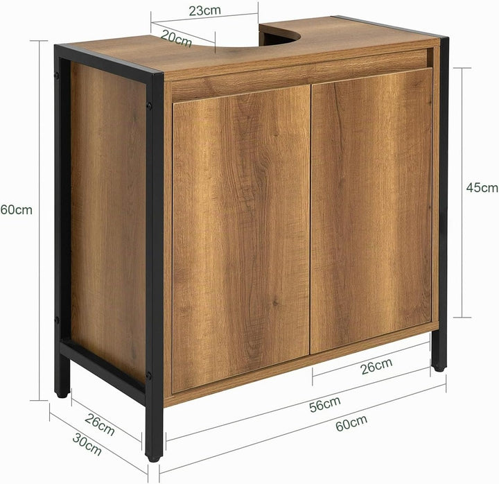 SoBuy BZR63-II-PF Waschbeckenunterschrank Badschrank Waschtisch Unterschrank Badmöbel Vintage BHT ca