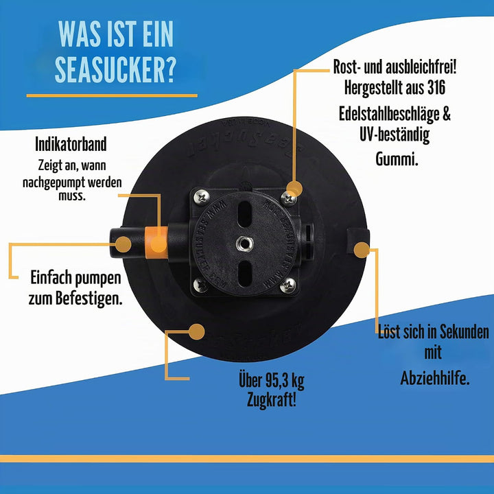 SeaSucker Fahrradträger mit Saugnäpfen schwarz schwarz Size 1.5/9 mm, 1