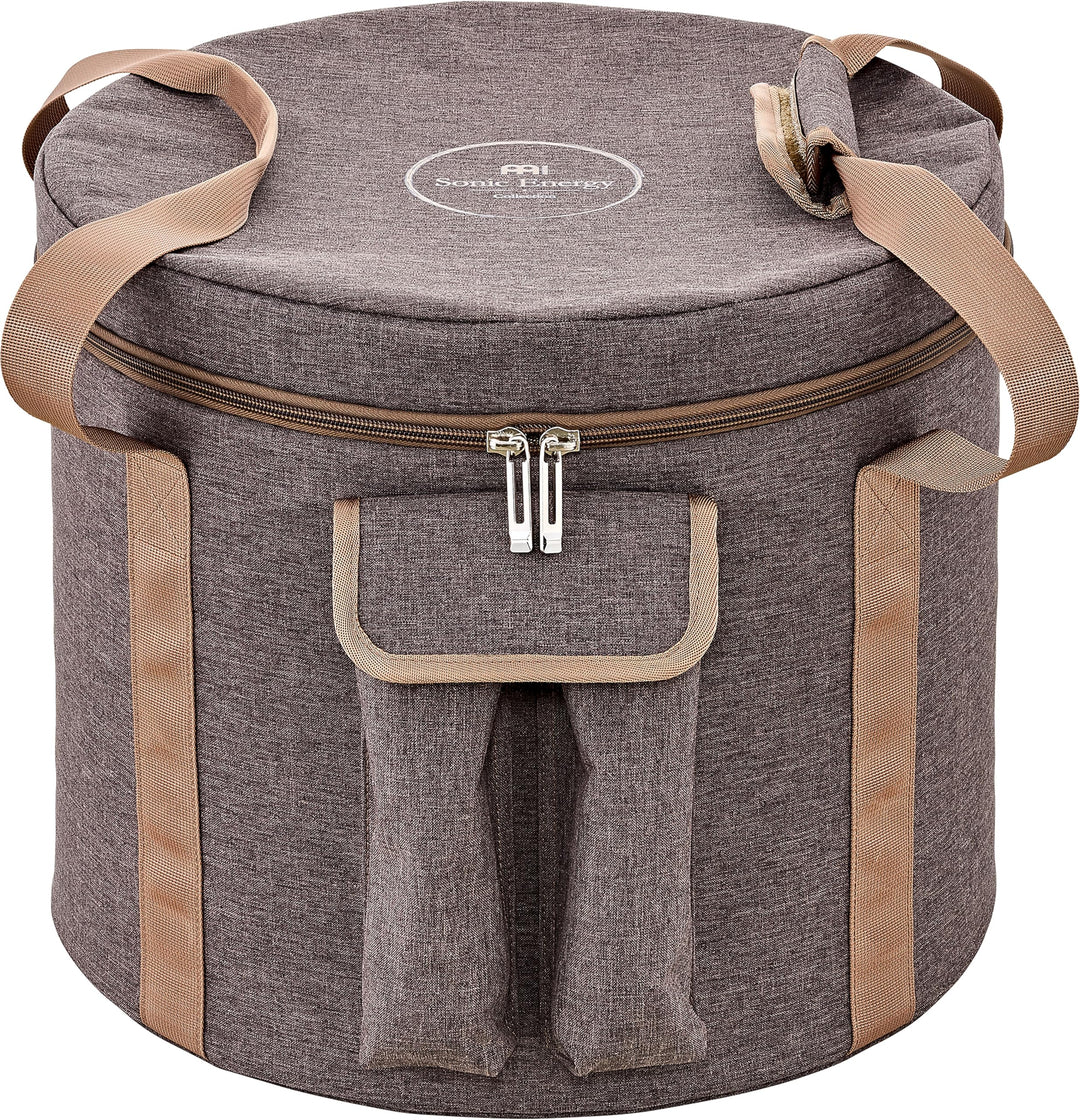 Sonic Energy Nylon Kristallklangschalen Tasche – 12 Zoll – Braun, gepolstert – Für Transport und Auf