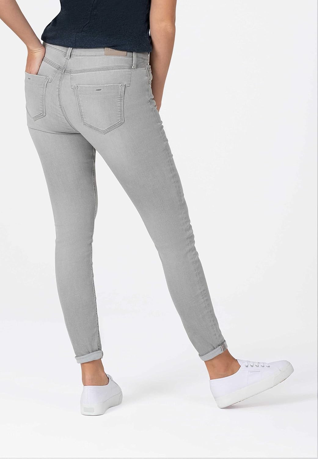 Timezone Damen Tight Aleenatz Womenshape Freizeithose 24W / 28L Sand Grey Wash, 24W / 28L Sand Grey