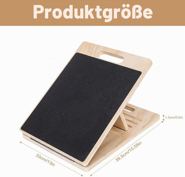 Professionelles Schrägbrett Aus Holz, Portable Wooden Slant Board, Einstellbares &amp; Rutschfestes Schr
