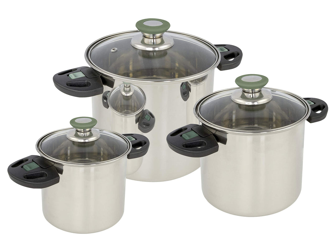 Bo-Camp Küche BC Set Töpfe Elegance 3 Edelstahl Silver