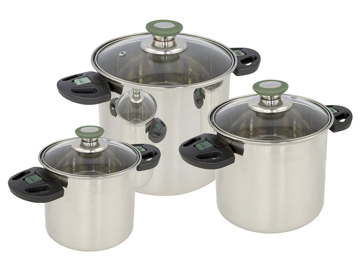 Bo-Camp Küche BC Set Töpfe Elegance 3 Edelstahl Silver