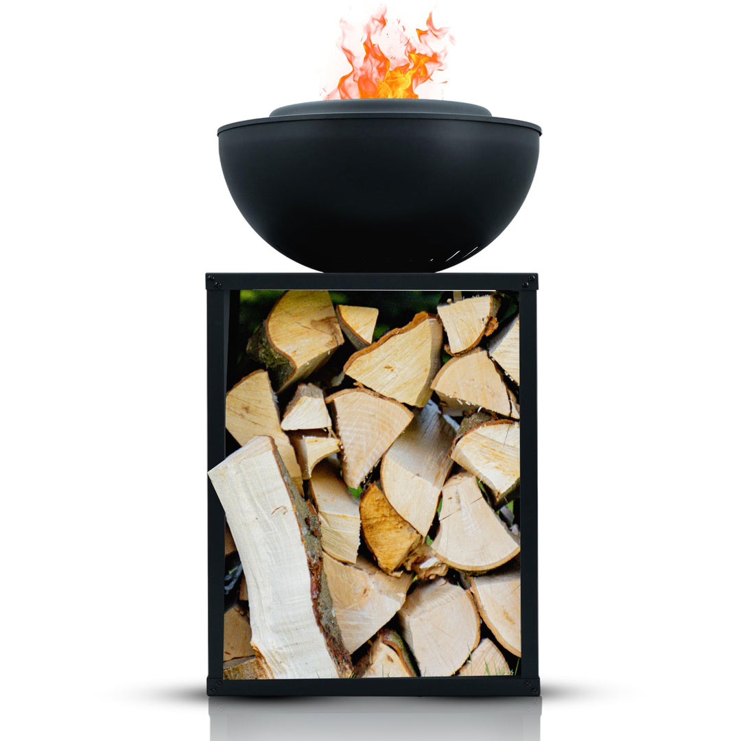 Feuerschale, Feuerstelle, 2 in 1, BBQ-Funktion, Raucharme Feuerkorb, Feuertonne, Holzofen, Deko Terr