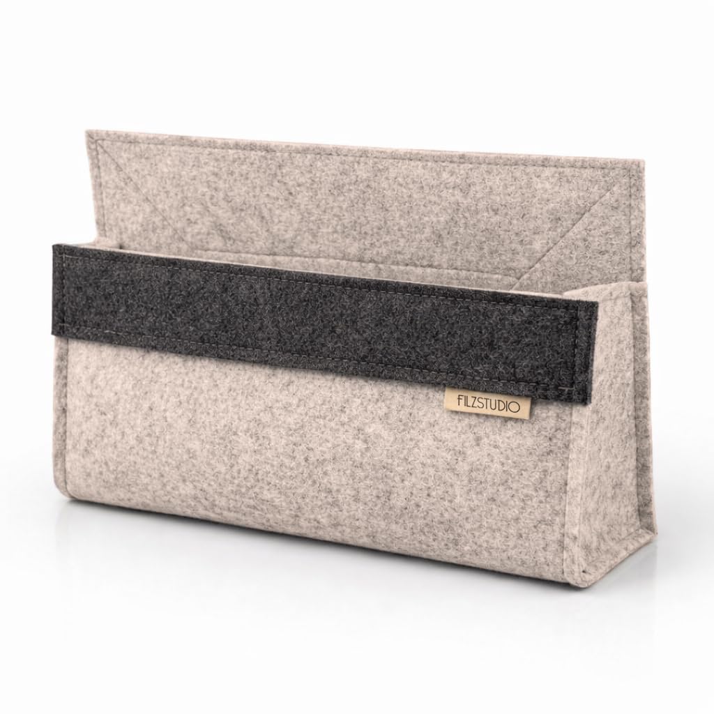 Filzstudio Wandtasche aus Wollfilz - Klebe-Klett - kleiner Wandorganizer für Wohnmobil, Bett &amp; Flur,
