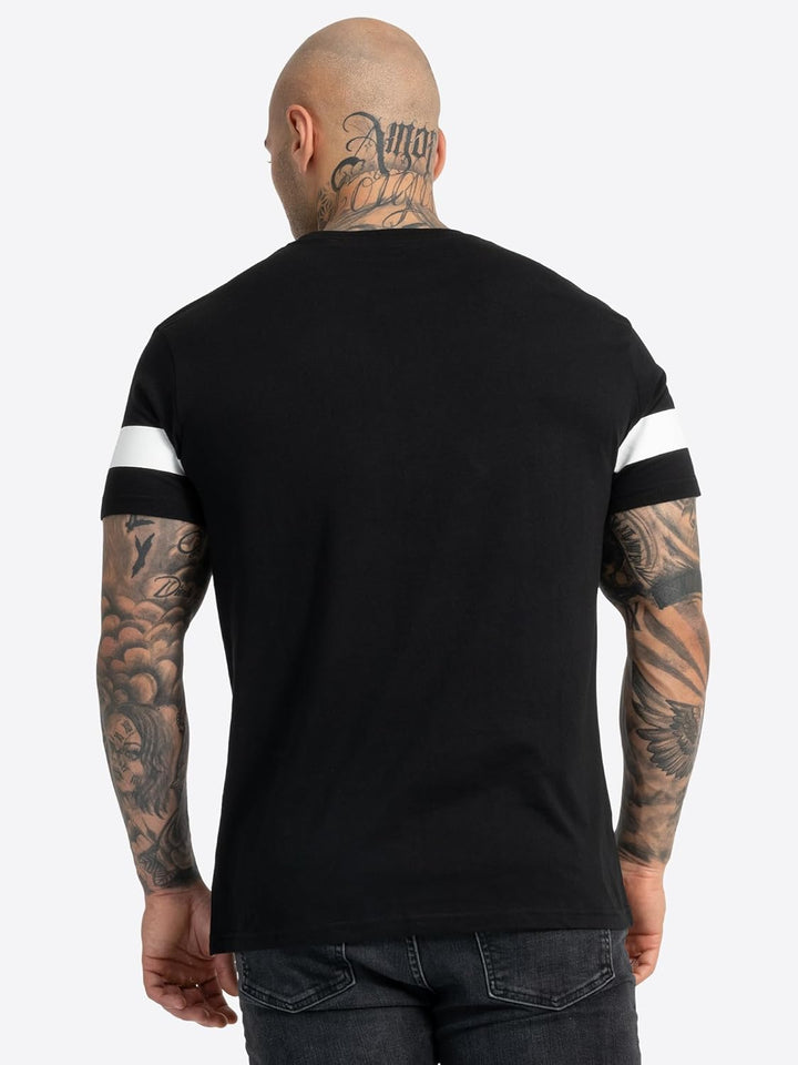 Lonsdale Herren Askerswell T-Shirt M Black/White, M Black/White