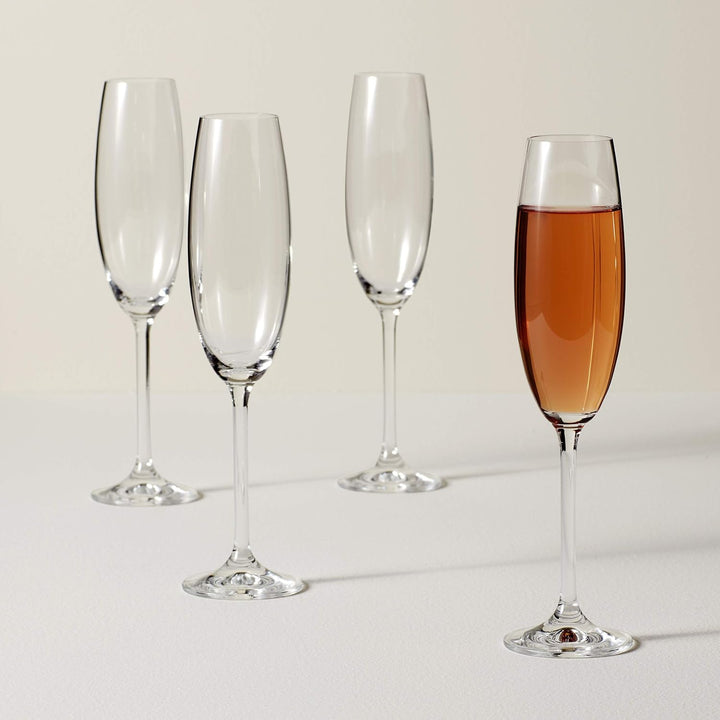 Lenox Tuscany Classics Toastflöten-Set, 4-teilig, Glas, Transparent, 4 Count (Pack of 1), 4 Champagn