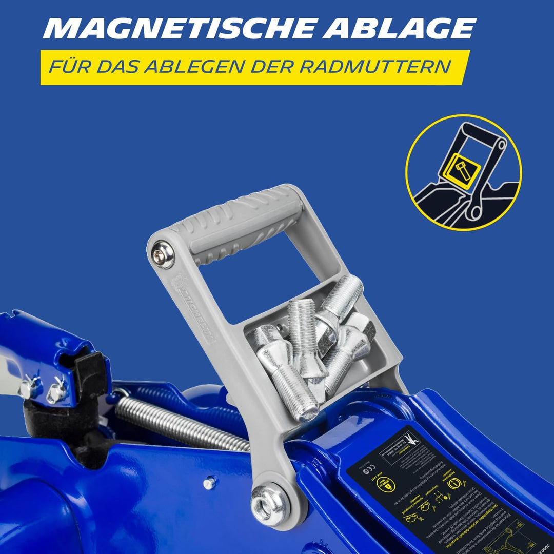 MICHELIN Hydraulischer Rangierwagenheber 1800kg, Kfz Wagenheber mit Tragegriff
