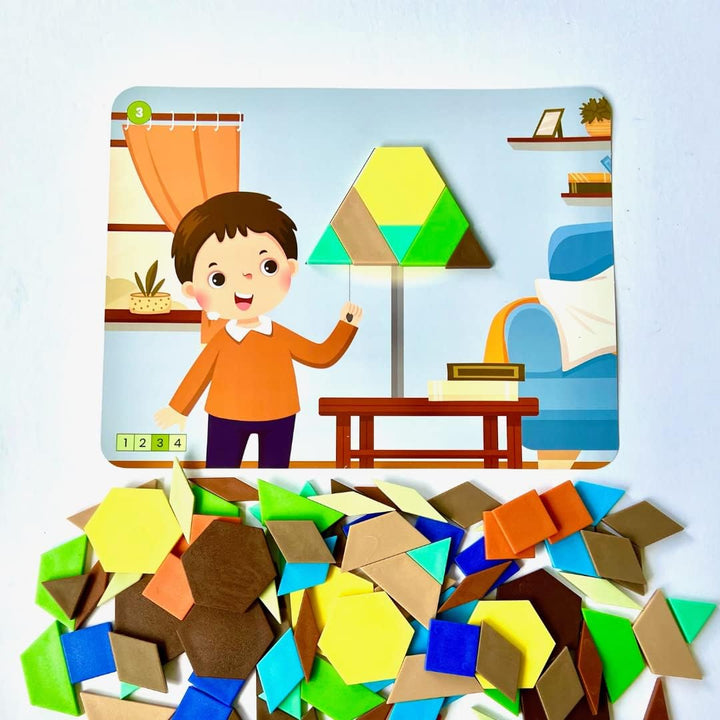 Learning Resources Formsteine-Legeset Recycling und Umweltschutz, Formenpuzzle, Tangram für Kinder i