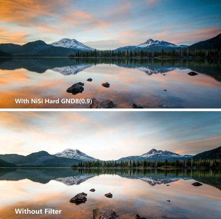NiSi Verlaufsfilter 100x150mm GND8 0.9 Hard (3-Blenden) Nanobeschichtet und IR-Neutral mit hartem Ve