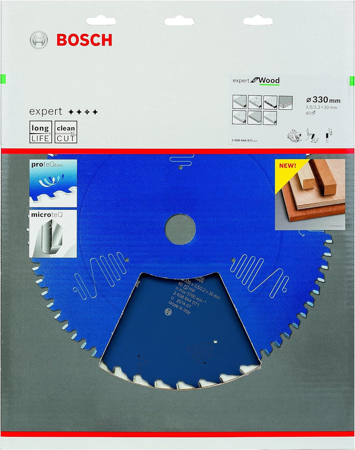 Bosch Professional 1x Kreissägeblatt Expert for Wood (Holz, Sägeblatt Ø 330 x 30 x 3,5 mm 40 Zähne,