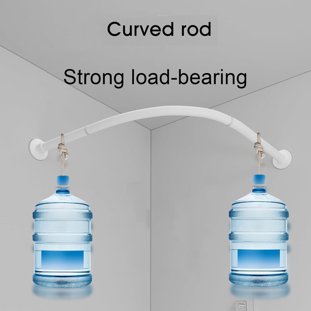 Viertelkreis Duschvorhangstange, Verstellbar Eck-Duschvorhangstange Edelstahl L-förmig, Für Badezimm