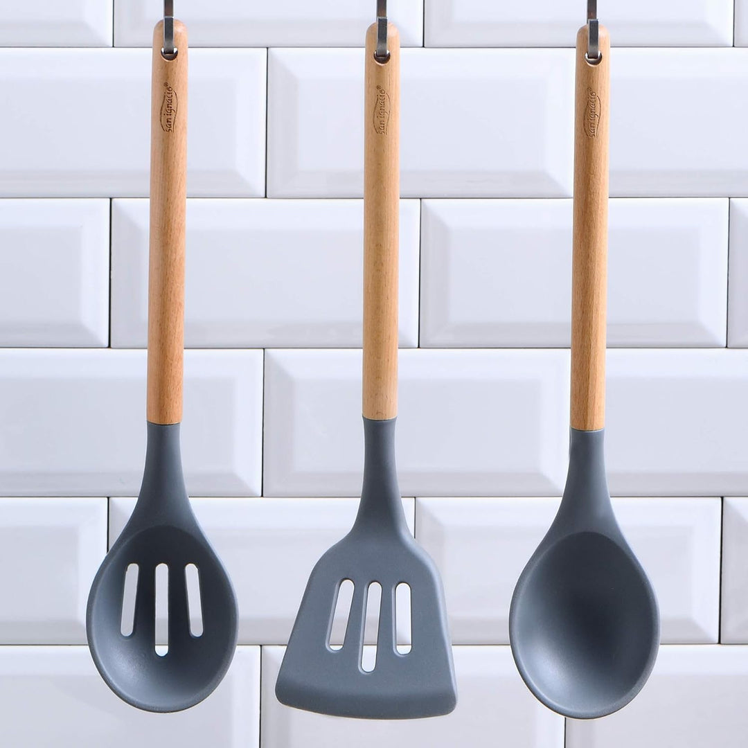 San Ignacio Set mit 3 Pfannen (20 + 24 + 28 cm) aus gepresstem Aluminium, grün mit 3 Stück, Küchenut