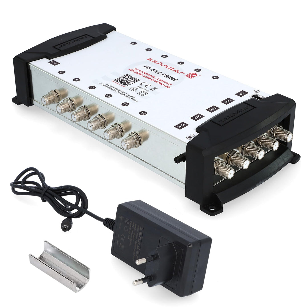Zehnder 5/12 Multischalter 12 Teilnehmer 1 Satellit - Regelbare Terrestrik - Quattro und Quad LNB ge