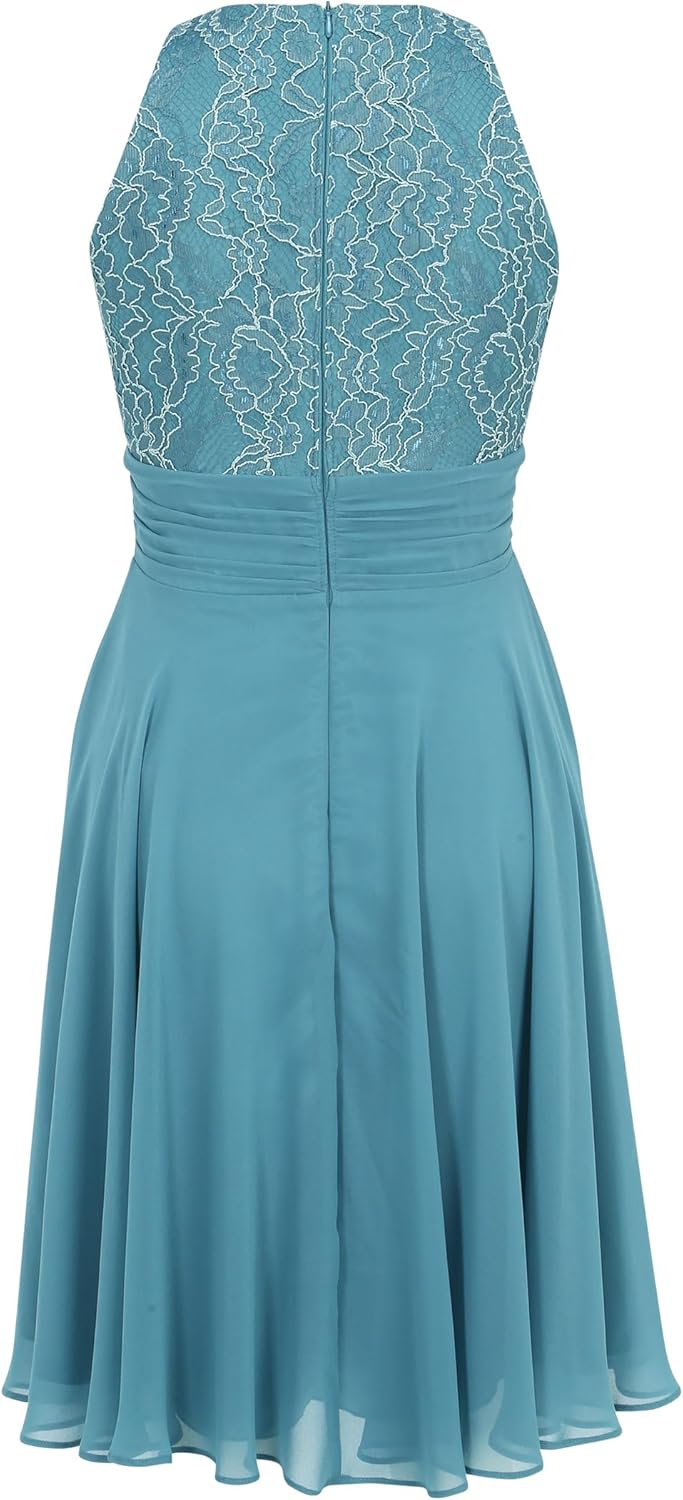 Vera Mont Damen 0223/4825 Kleid 34 Smoky Teal, 34 Smoky Teal