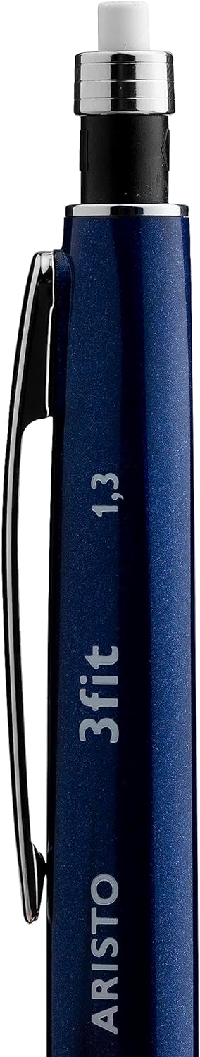 Aristo AR85313 Druckbleistift 3fit 1,30 mm (Ergonomischer Dreikant-Griff, voll versenkbare Metallspi
