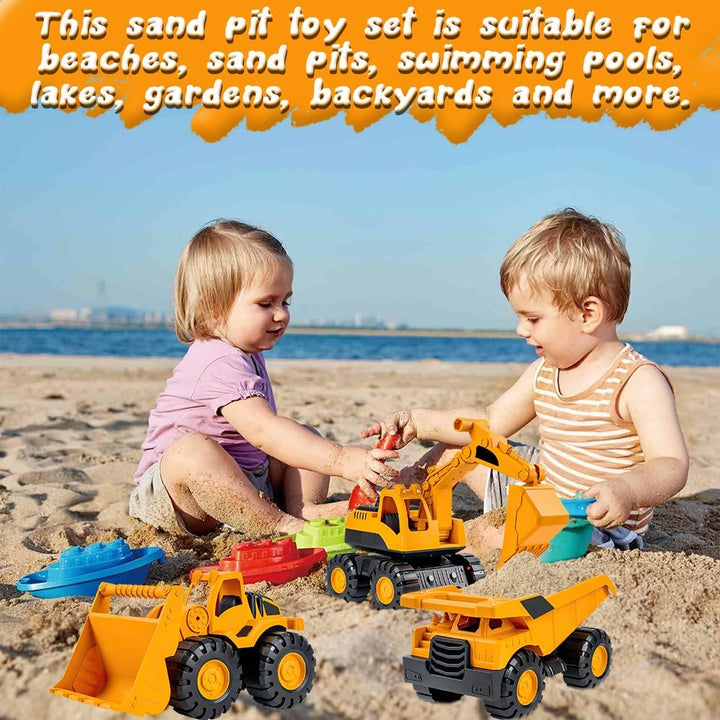 Lotvic Bagger Spielzeug, 3 Pcs Sandspielzeug Bagger Sandkasten, Sandkasten Spielzeug, Mini Traktor B