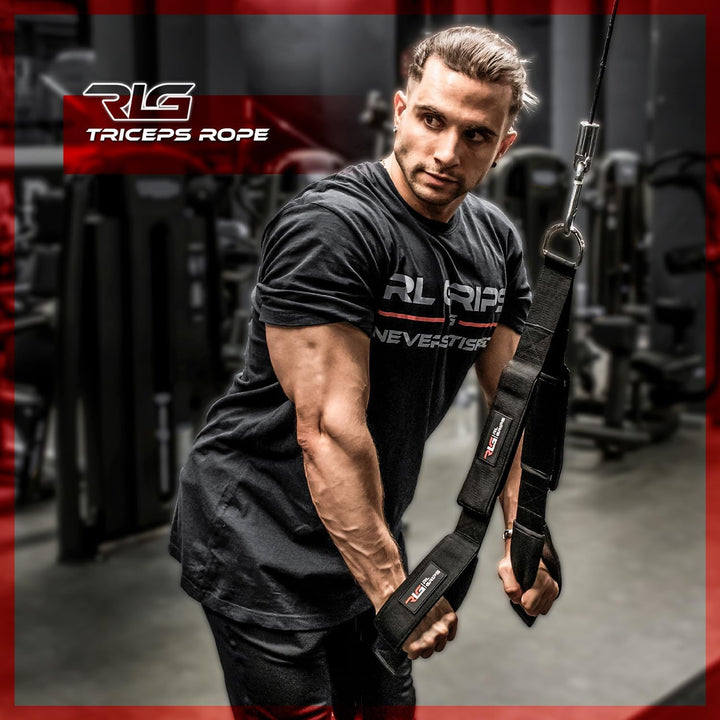RL Grips - Lange Trizeps-Schlaufe für Kabelzugtraining – Zugzubehör für Kabelzuggeräte – Trizeps-, F