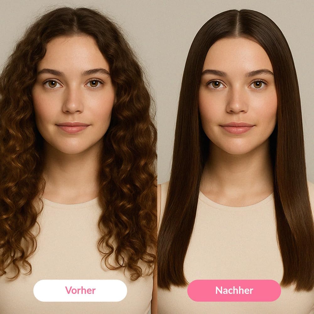 KU2 Cosmetics Haarglätteisen Bold I Extra breite 37 mm Keramik-Platten, LED-Display I 130–220 °C & 4