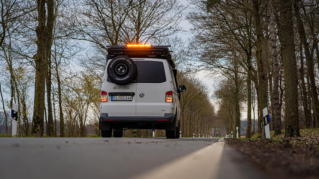 Heckwarnsystem Backstorm 2023 ECE R65-62cm | Heckabsicherung | Zulassung ECE R65 | Frontblitzer | Wa