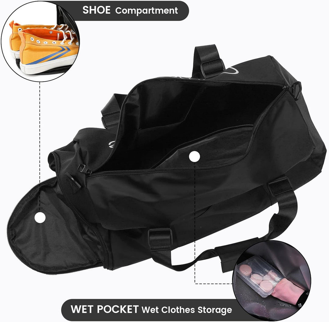 Sporttaschen für Damen und Herren, Reisetasche und Handtaschen - mit Schuhfach und Nassfach - Travel
