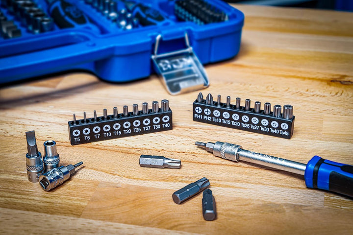 BGS 2290 | Steckschlüssel-Satz "Gear Lock" | 218-tlg. | Antrieb 6,3 mm (1/4") / 10 mm (3/8") / 12,5