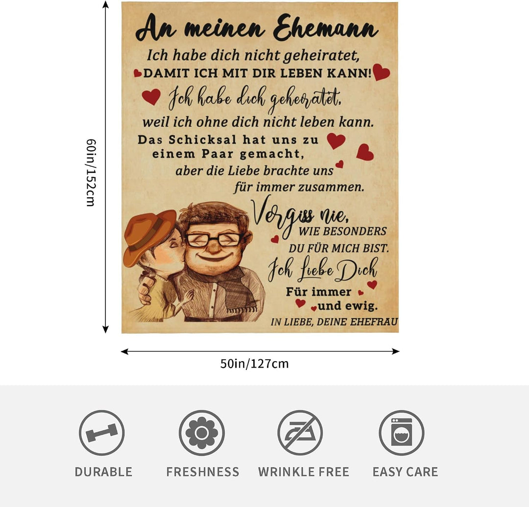 Bold And Brash Hochzeitstag Geschenke für Männer, Kuscheldecke für Meinen Mann, Jahrestag Hochzeitst