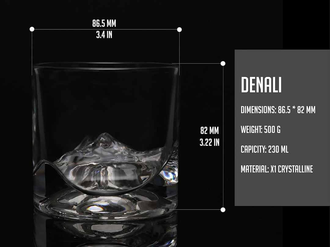 LIITON Exklusiv Whisky Gläser Set Denali 2-teilig aus Kristallglas, Tumblergläser, Geschenke für Män