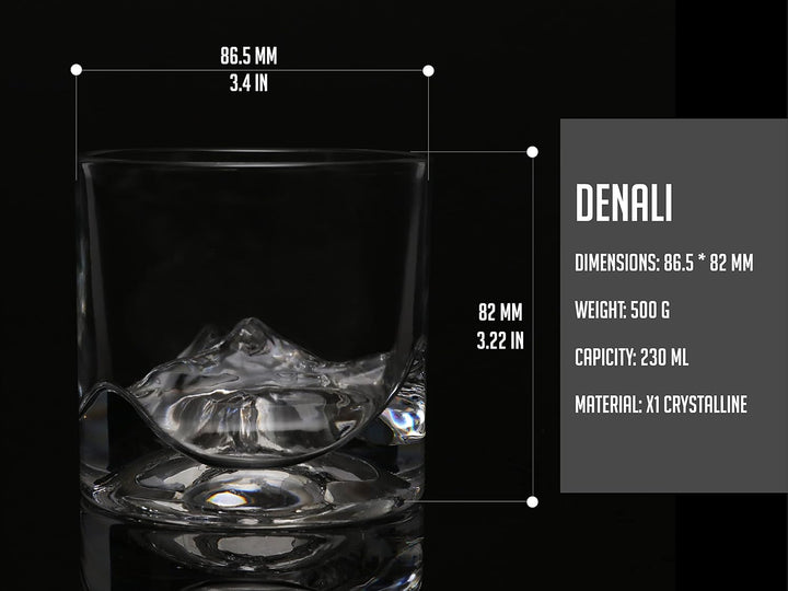 LIITON Exklusiv Whisky Gläser Set Denali 2-teilig aus Kristallglas, Tumblergläser, Geschenke für Män