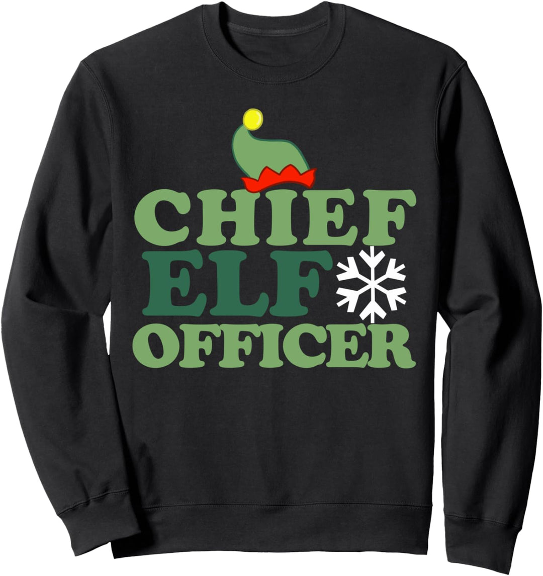 Chief Elf Officer lustiger Weihnachtself Sweatshirt