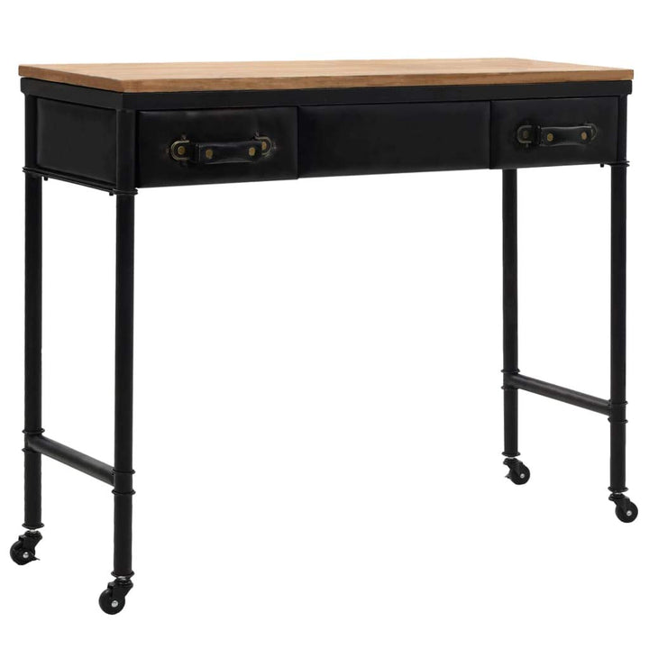 Festnight Konsolentisch Retro Beistelltisch MDF und Tannenholz Tisch Sideboard 2 Schubladen und 4 Ro