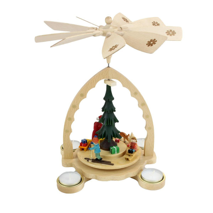 Richard Glässer 16083 Pyramide, Holz, Natur, 23 x 23 x 27 cm
