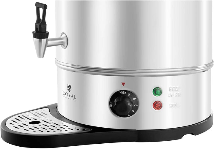 Royal Catering RCWK 20A Glühweinkocher Heissgetränkeautomat 20 L - 21,5 L 2200 W Edelstahl Abtropfsc