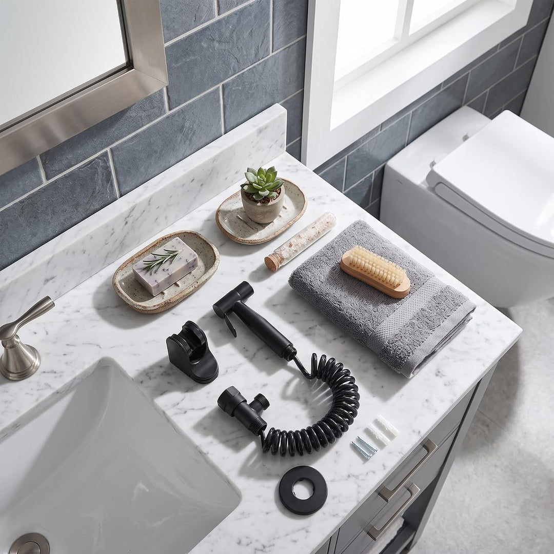 G1/2 Gewinde Edelstahl Bidet Sprayer Set Schwarz Für Badezimmer Toilette Schwarz B Style