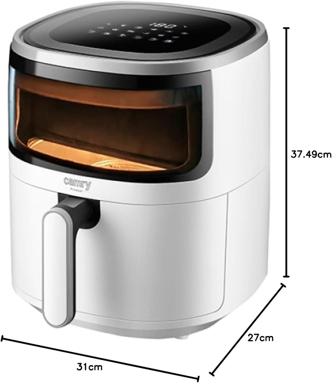 CAMRY CR 6313 Heissluftfritteuse 5L, 12 Programme, Konvektionstechnologie, 2000W, gesundes Kochen mi