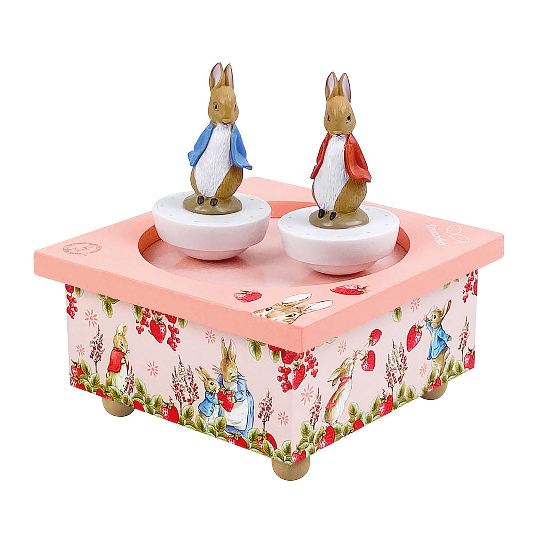 Trousselier 6260467 Spieluhr mit tanzenden Figuren für Kinder, Peter Hase, magnetisch, Musikbox, Mus