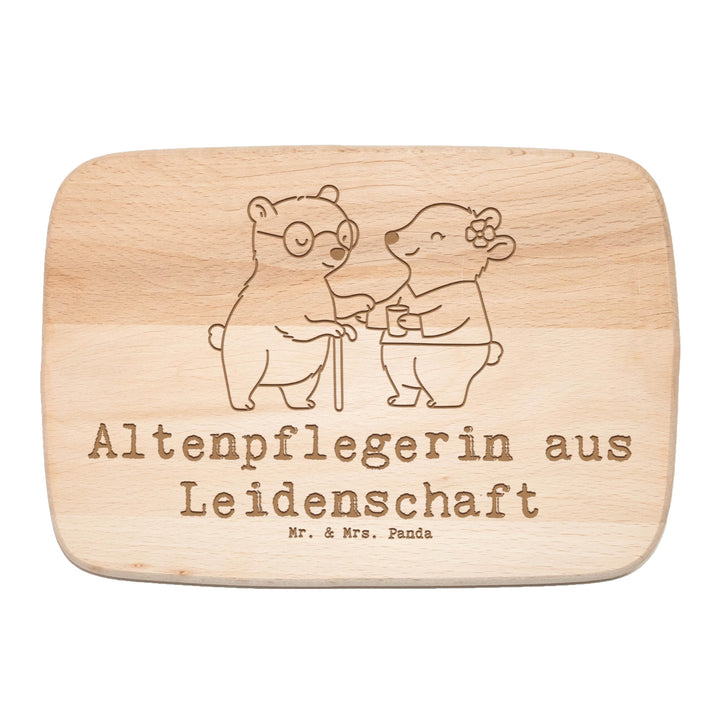 Mr. & Mrs. Panda Frühstücksbrett Altenpflegerin Leidenschaft - Geschenk, Lustig, schneidbrett, Spruc