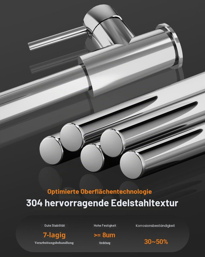 APPASO Wasserhahn Küche, Küchenarmatur Hochdruck mit Brause, Mischbatterie Küche mit 2 Strahlarten,