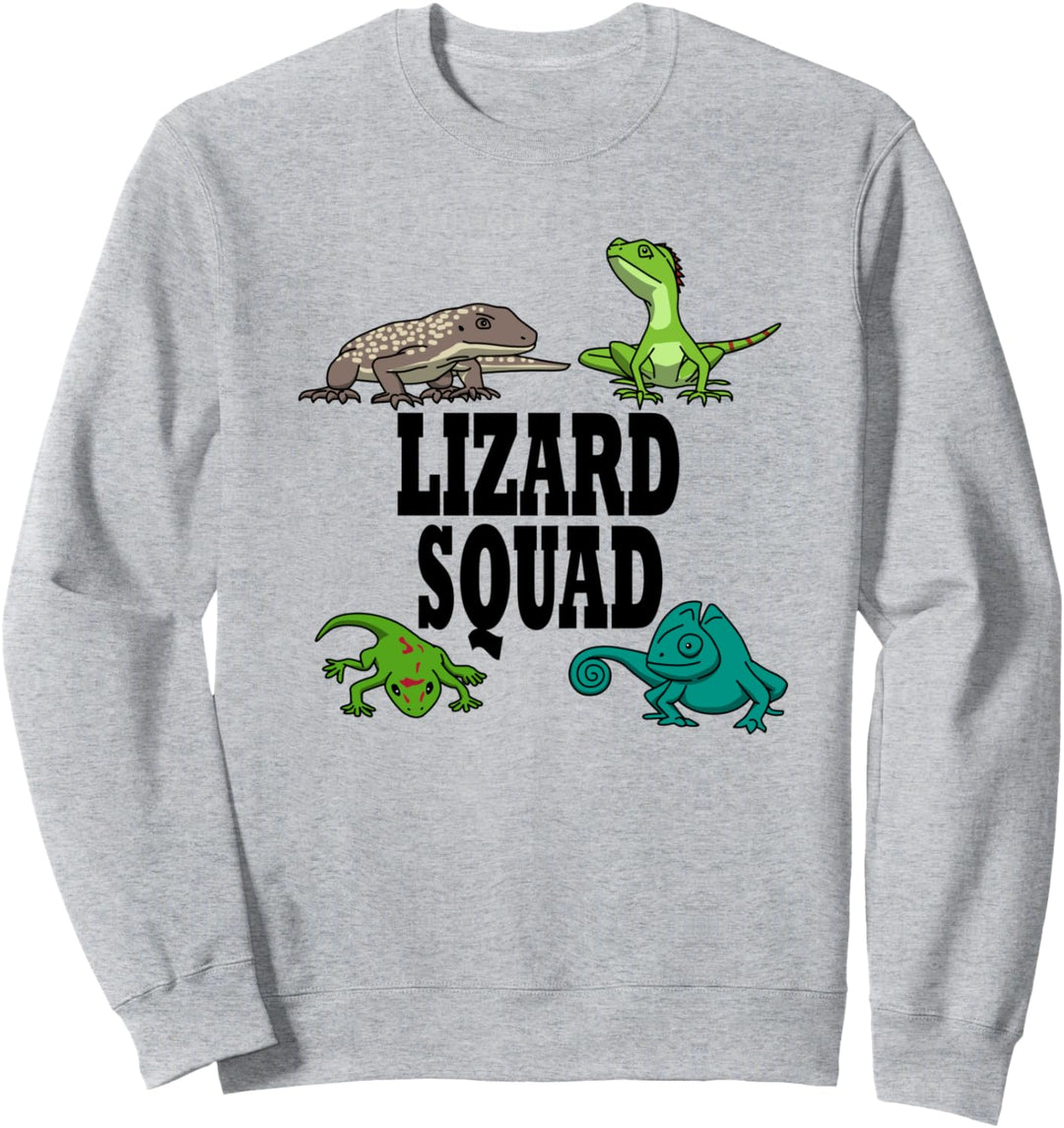 Eidechse Gecko Team Lizard Squad Reptilien Sweatshirt