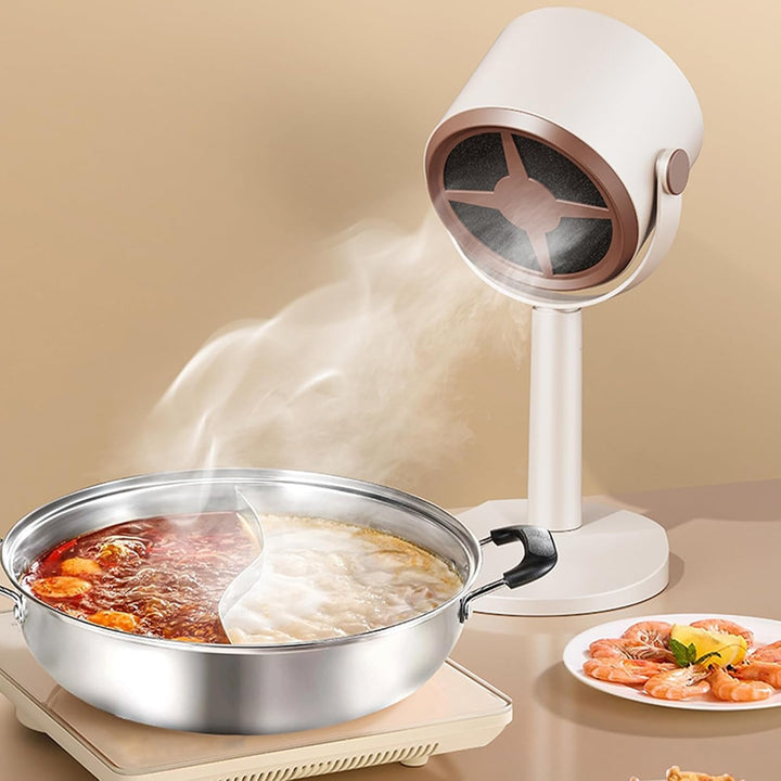 Tragbarer Dunstabzugshaube, Schreibtischventilator, geräuscharm, mit abnehmbarem Filter, USB-wiedera