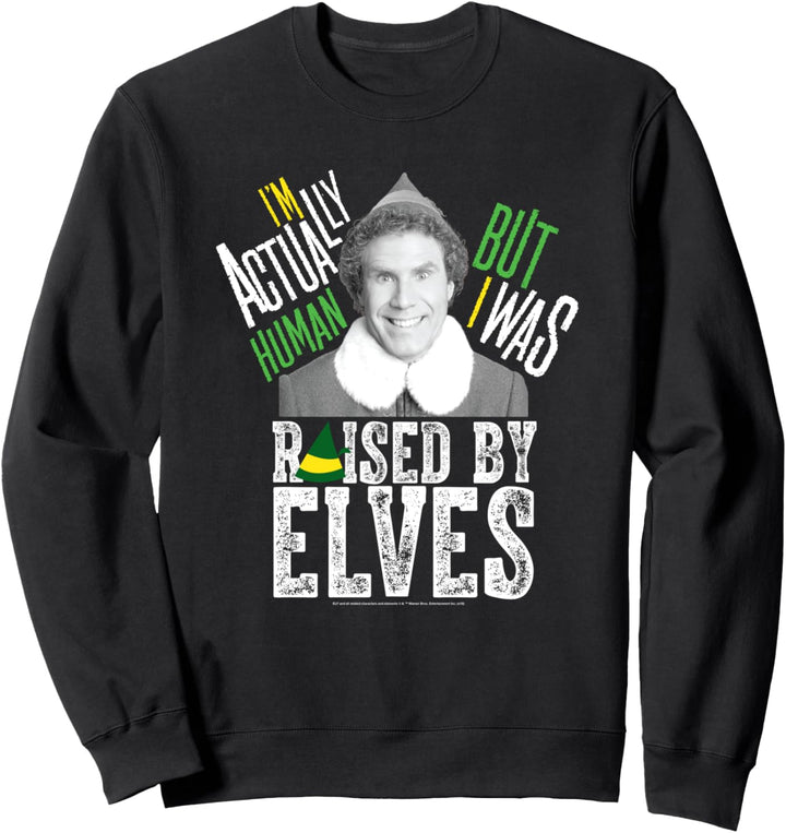 Elf Not Human Raised By Elves Weihnachten Sweatshirt
