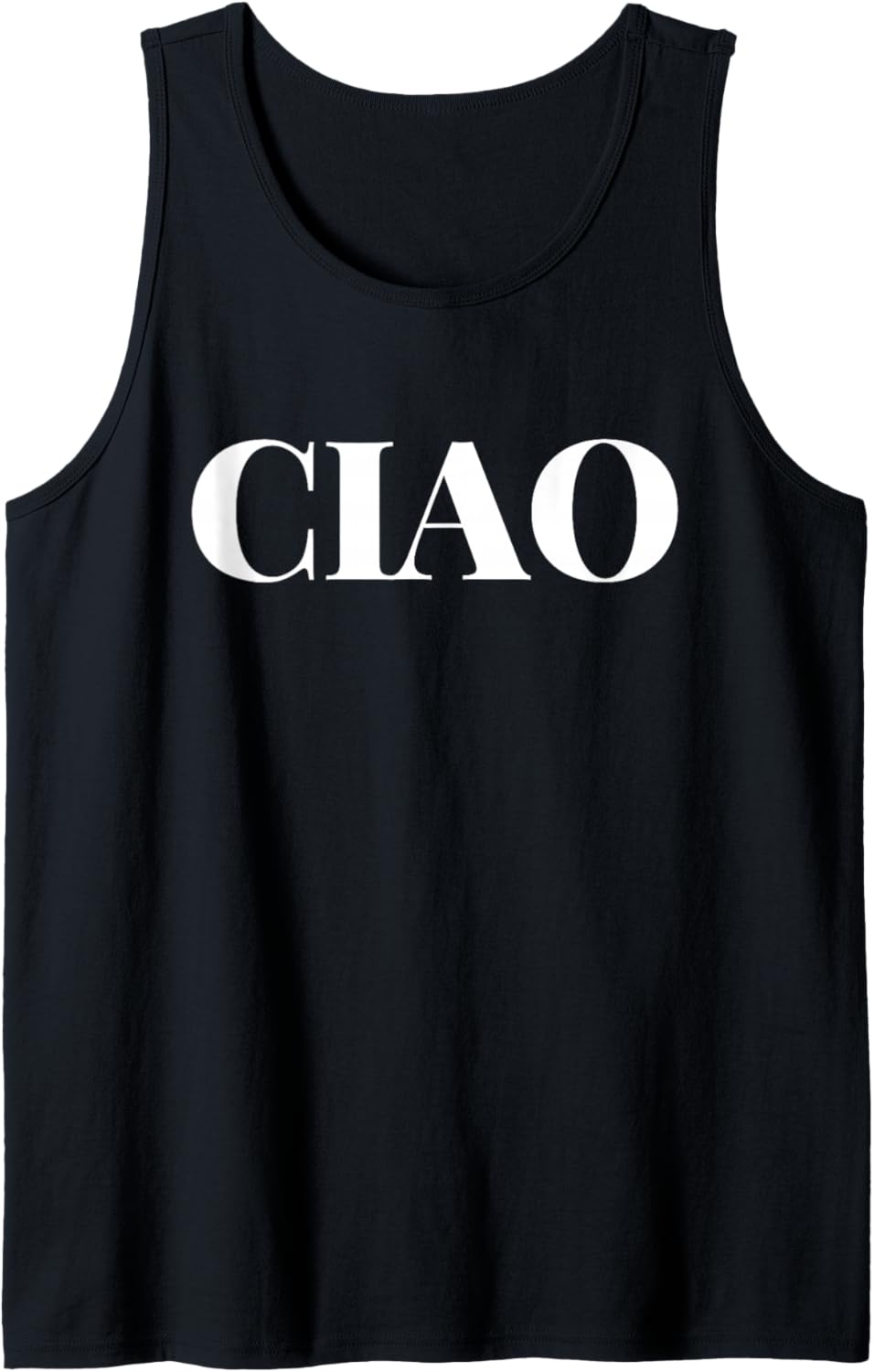 Niedliches CIAO in italienischem Hallo/Goodbye einfaches weisses Textdesign Tank Top