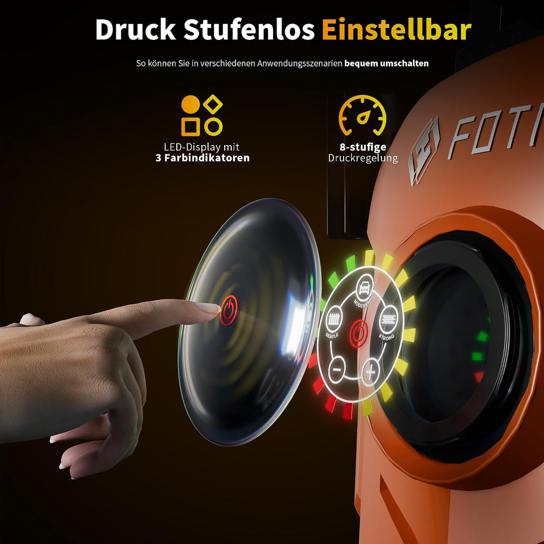 Hochdruckreiniger Touchscreen 8-stufiger 200 bar, 6-in-1-Düse, Einstellbarer Druck: 100-200 bar, För