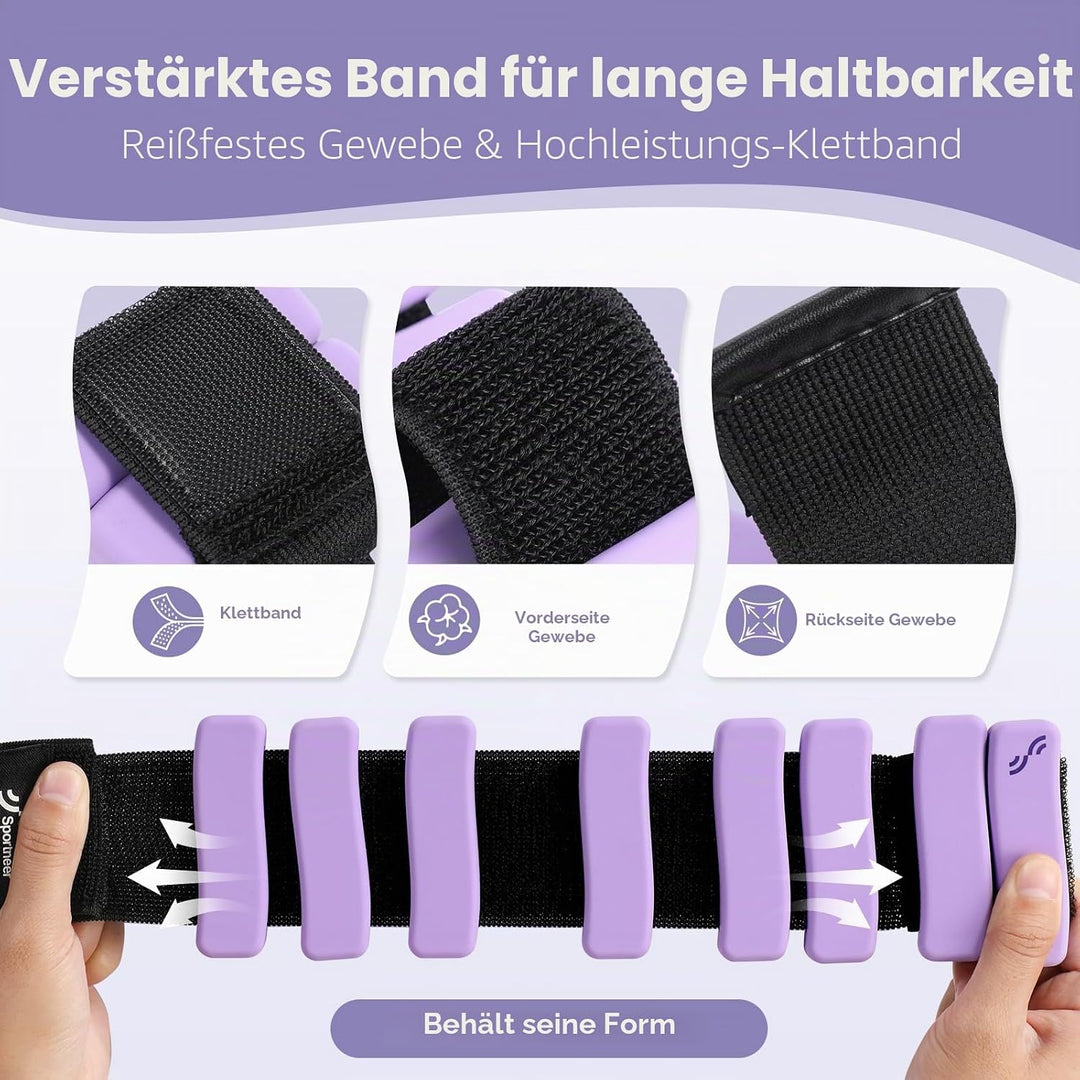 Sportneer tragbare Gewichtsmanschetten – 2er-Set (Jeweils 1 kg) für Damen und Herren, modisches knöc