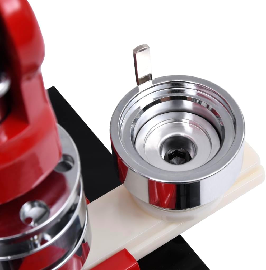 vidaXL Buttonmaschine mit Kreisschneider Handgriff Matrizen Buttonpresse Button Badge Maker Maschine