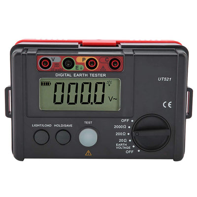 UT521 Earth Tester Erdungswiderstandstester Ohmmeter mit Aufbewahrungsbehälter 50 Hz / 60 Hz